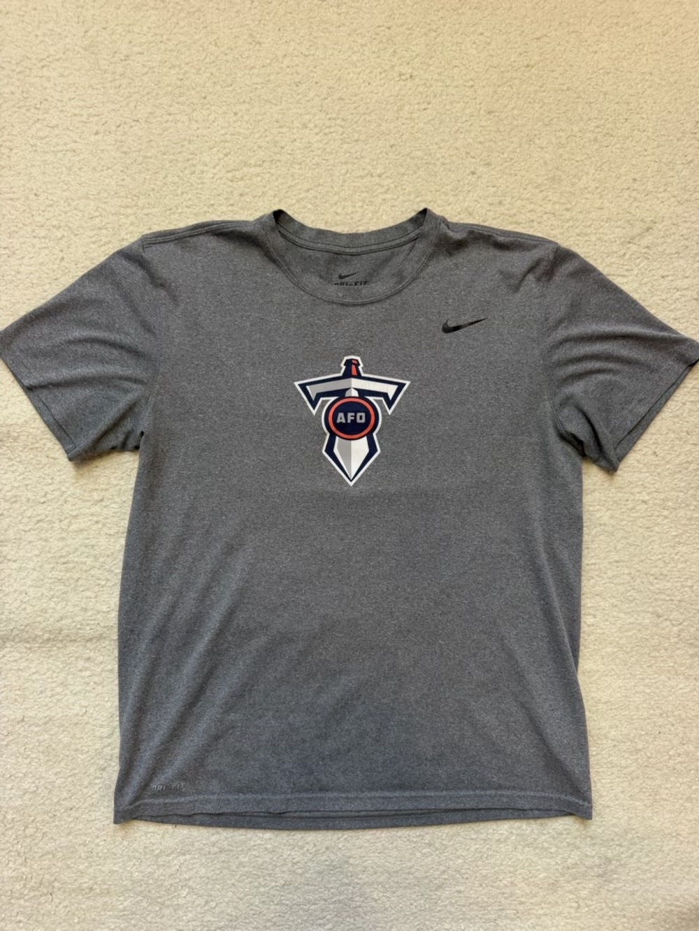 Nike Dri-FIT Tennessee Titans “All For One” Performance T-Shirt Gray Large